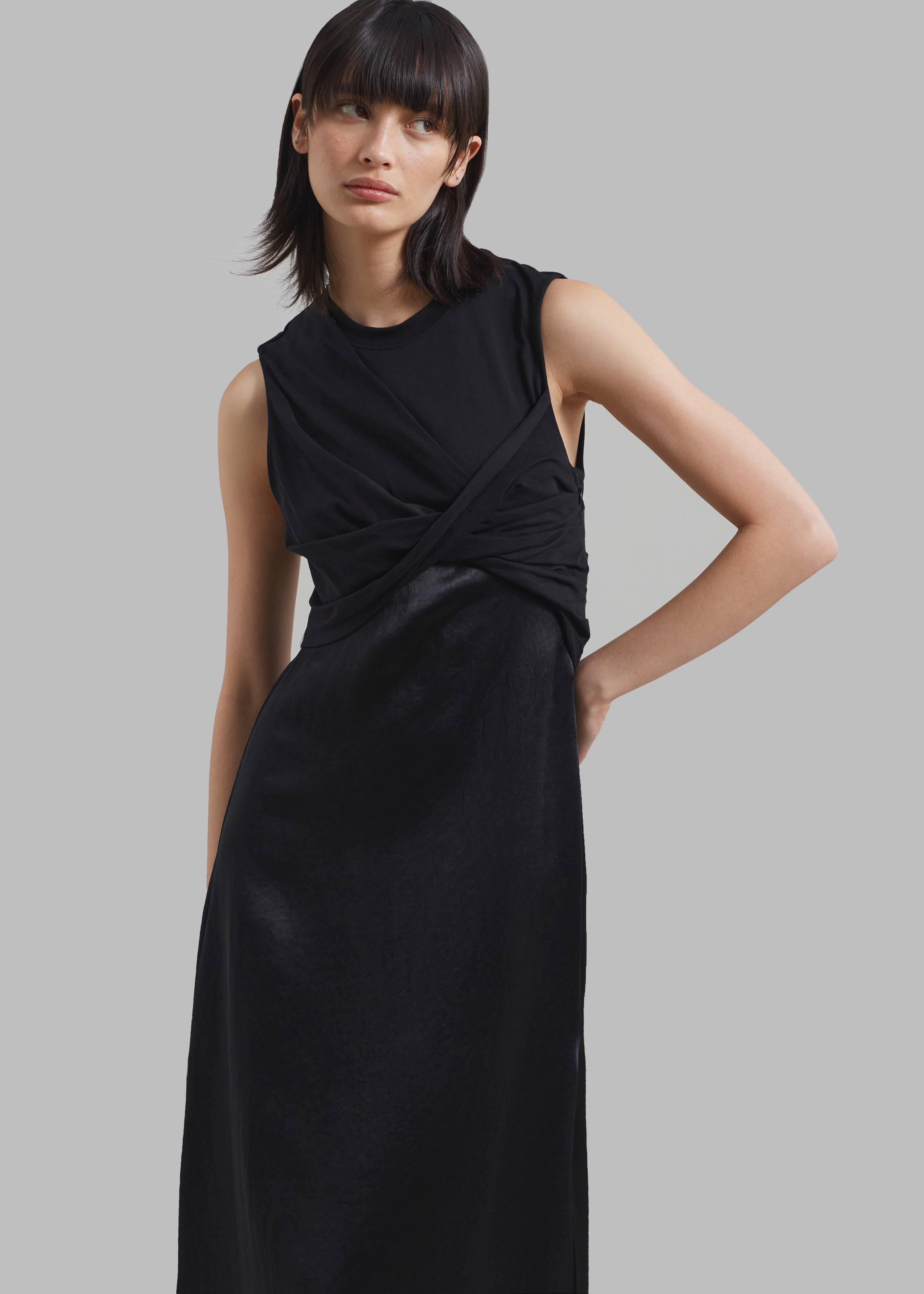 3.1 Phillip Lim Twist Tank Slip Dress - Black