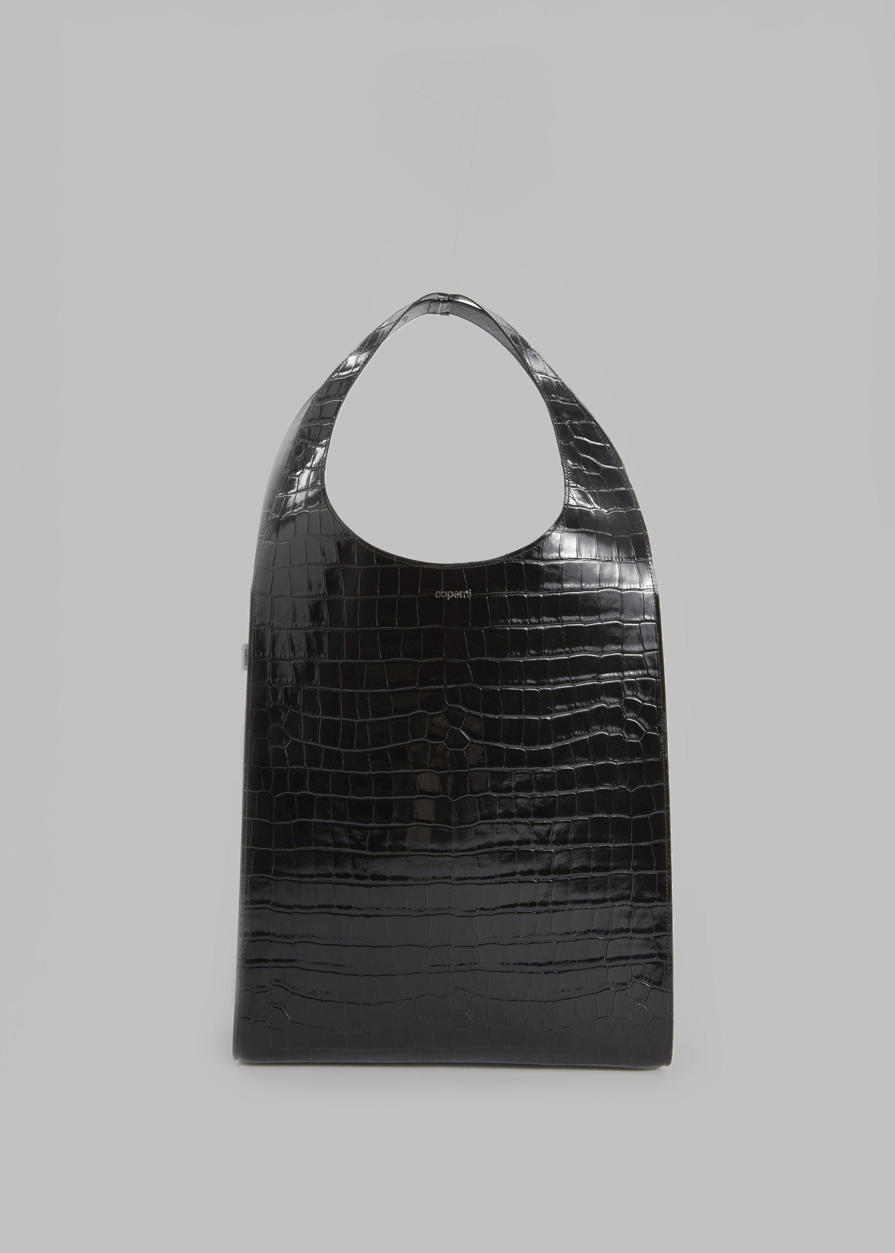 Coperni Croco Swipe Tote Bag - Black