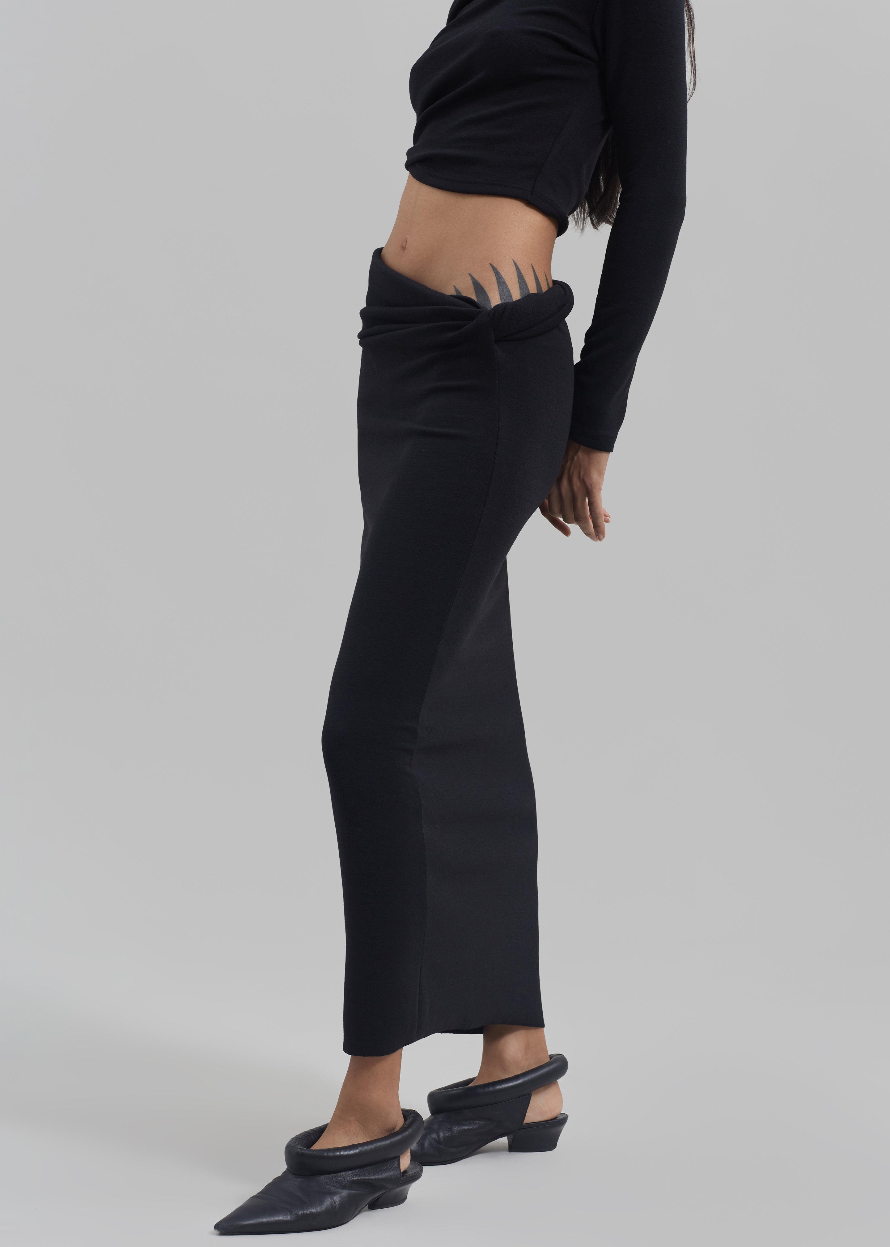 Margot Asymmetric Skirt - Black